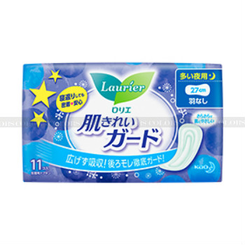 花王 乐而雅 无护翼夜用卫生巾11片 27cm