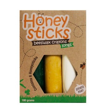 Honey Sticks 纯手工天然蜂蜡笔 超长装 6色装 180g