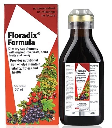 Floradix新西兰版纯天然有机液体铁元补血口服液 250毫升