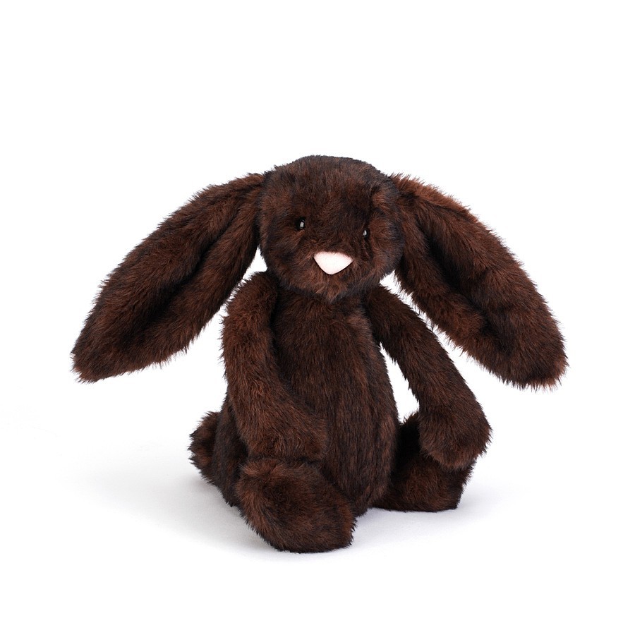 jellycat 邦尼兔 胡桃木色/褐黑混色， 中号 约31CM左右 BAS3BWA