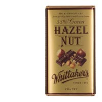 【超市采购】Whittakers榛子巧克力33%可可 250克(疫情期间超市发货较慢，急单不接)