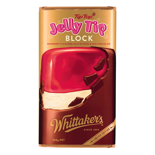 【超市采购】Whittakers 布丁夹心巧克力 250g-Chocolate Block Jelly Tip 250g
