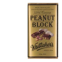 【超市采购】Whittakers花生仁巧克力33%可可 250克(疫情期间超市发货较慢，急单不接)
