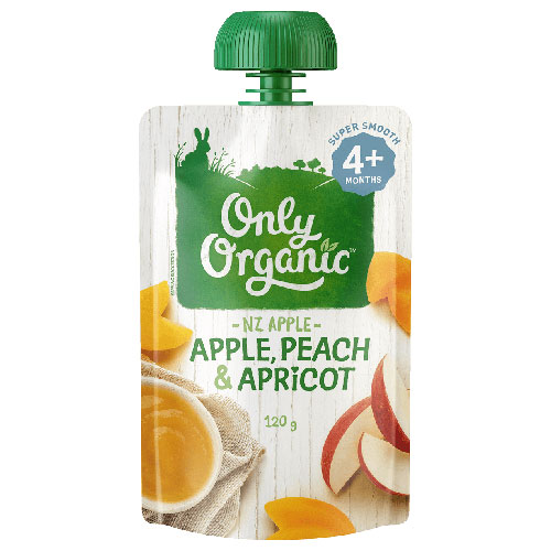 【直邮价】Only Organic有机杏/蜜桃/苹果泥  4个月以上 120克 超市采购日期 