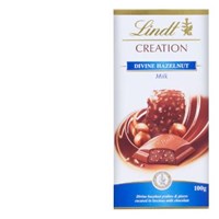 【超市采购】Lindt 创造系列夹心巧克力（牛奶榛子DH）100g(疫情期间超市发货较慢，急单不接)